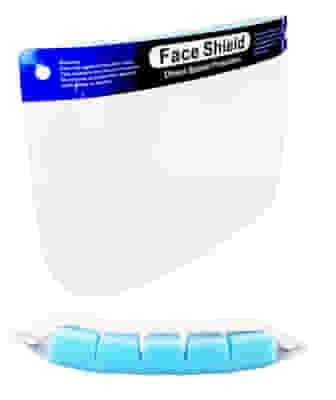 Visiera paraschizzi antiappannante per protezione viso