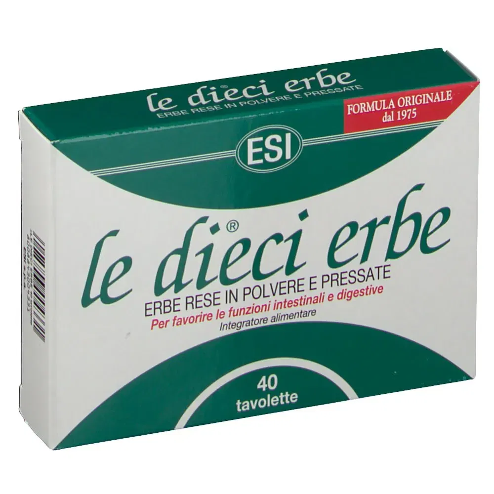 Integratore ESI Le Dieci Erbe per digestione, 40 tavolette