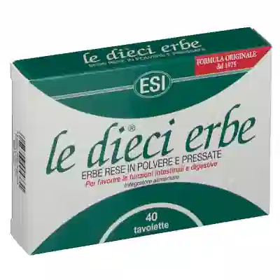 Integratore ESI Le Dieci Erbe per digestione, 40 tavolette