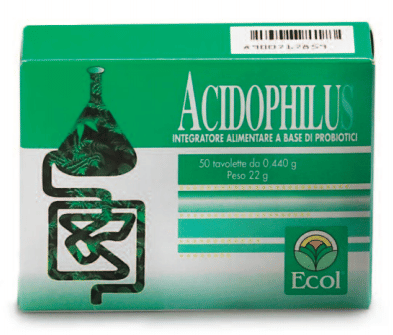 Integratore Acidophilus per flora intestinale, 50 tavolette
