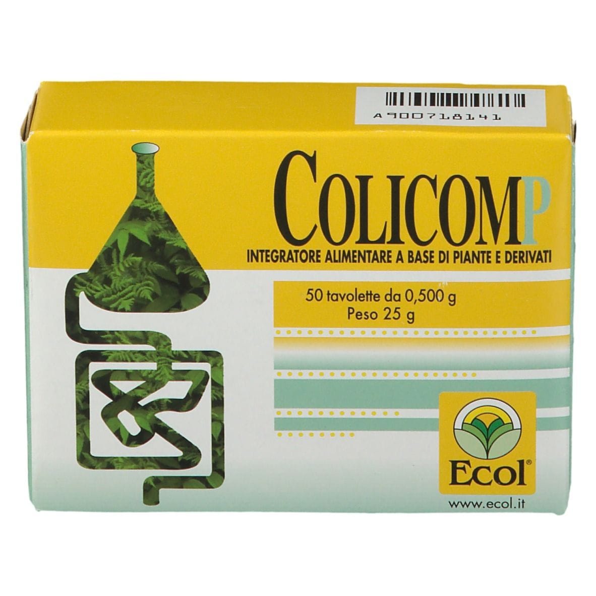 Integratore Colicomp per il benessere intestinale, 50 tavolette