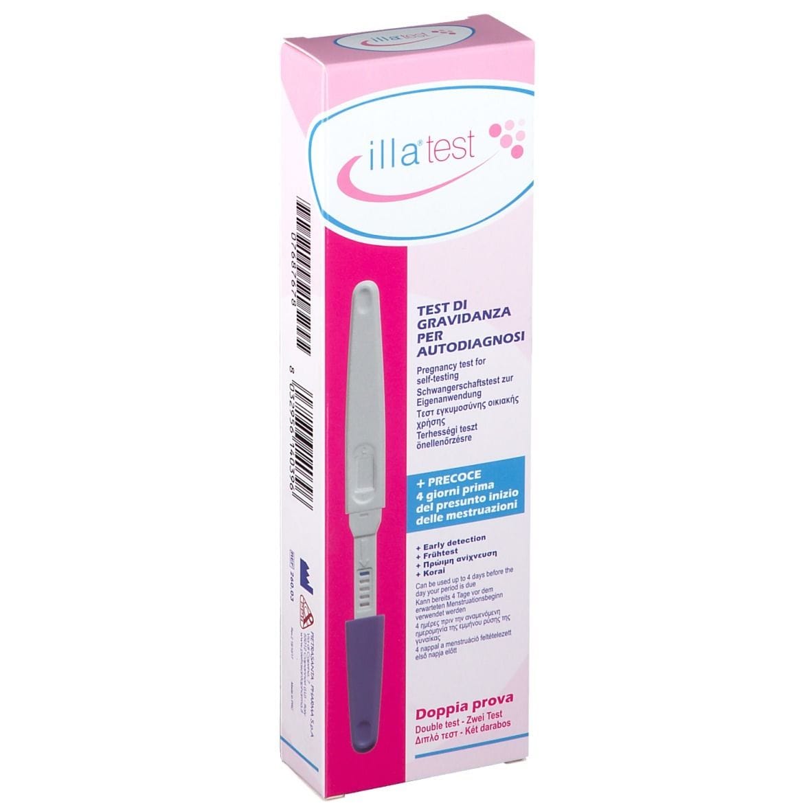 Test di Gravidanza Illa Doppiaprova 2 Stick, 99% Precisione