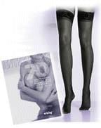 Calze Autoreggenti Antistress 70 den con Pizzo, Nero Tg 3