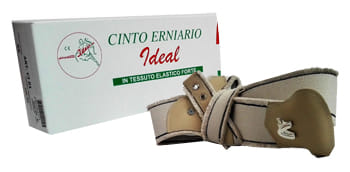 CINTO ERNIARIO IDEAL IN TESSUTO ELASTICO FORTE DOPPIO GRIGIO FRANGIATO 105 CM
