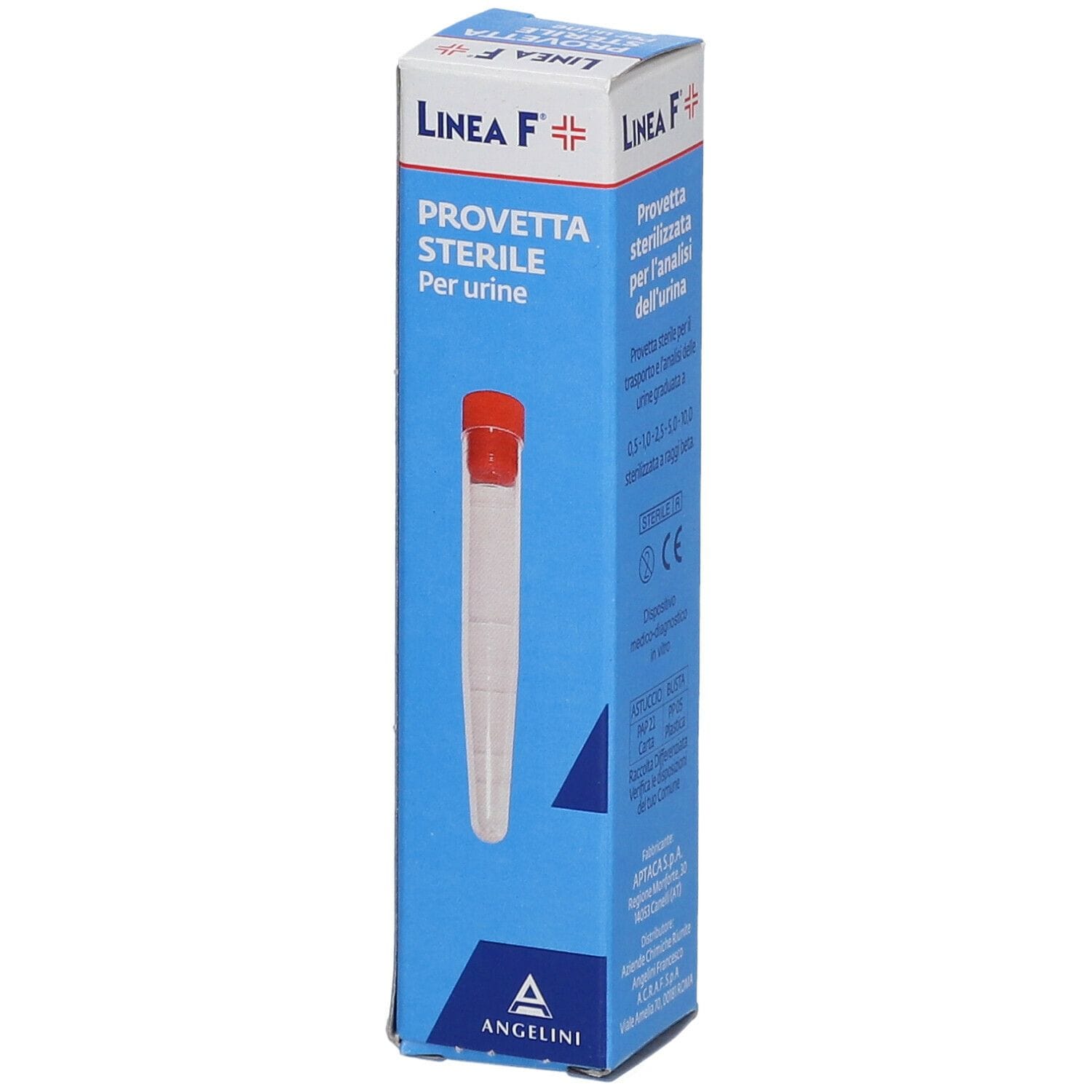 Contenitore sterile per urine Linea F con tappo a pressione