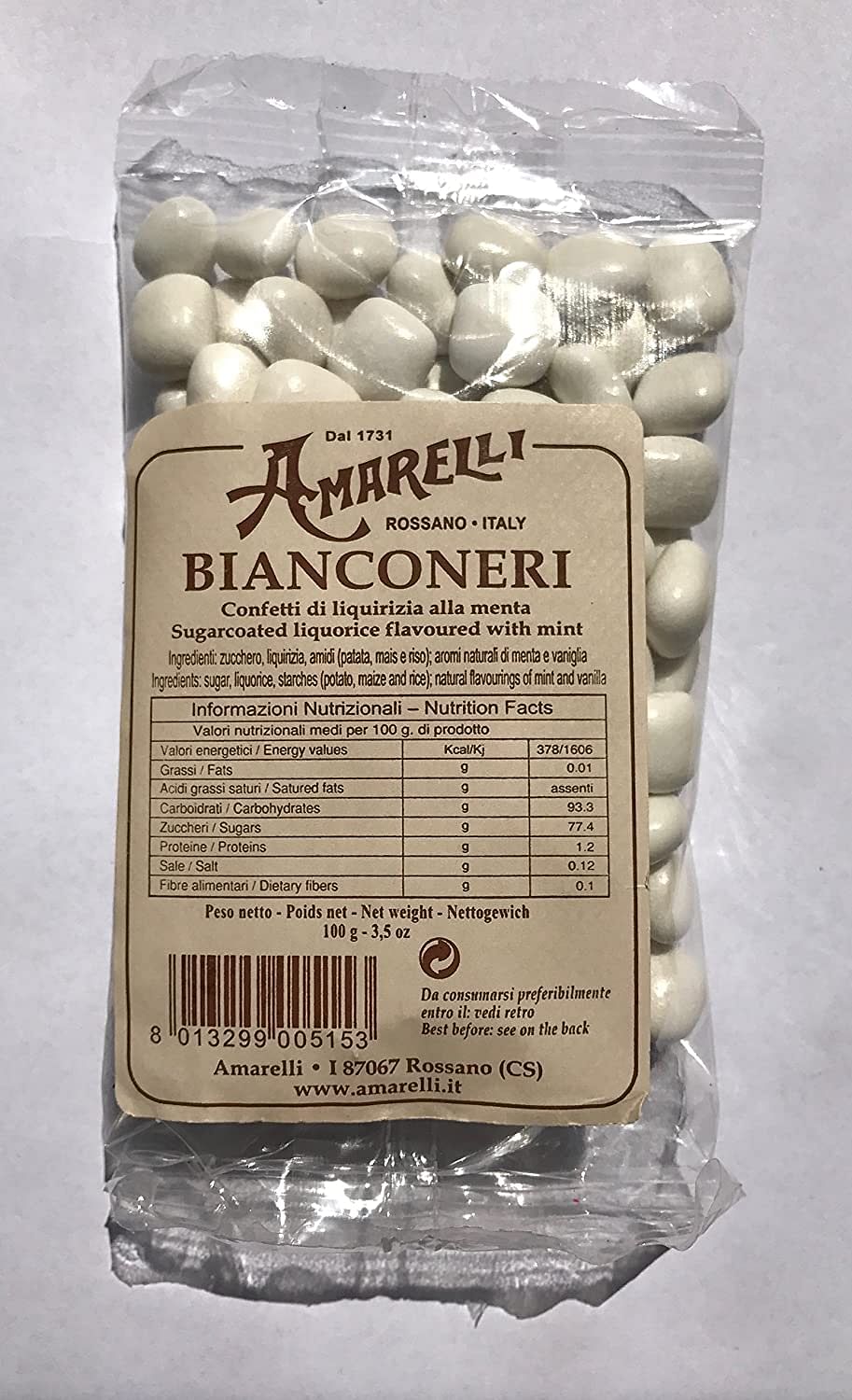 Liquirizia Bianconeri Bustina 100 G