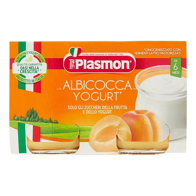 Plasmon Omogeneizzato Yogurt Albicocca 120 G X 2 Pezzi