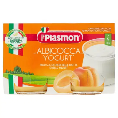 PLASMON OMOGENEIZZATO YOGURT ALBICOCCA 120 G X 2 PEZZI PLASMON OMOGENEIZZATO YOGURT ALBICOCCA 120 G X 2 PEZZI