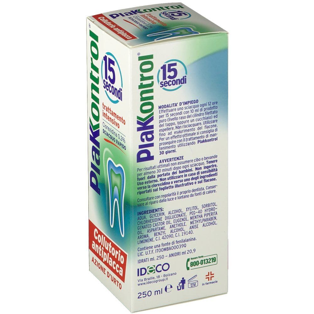 PLAKKONTROL 15 SECONDI COLLUTORIO 250 ML