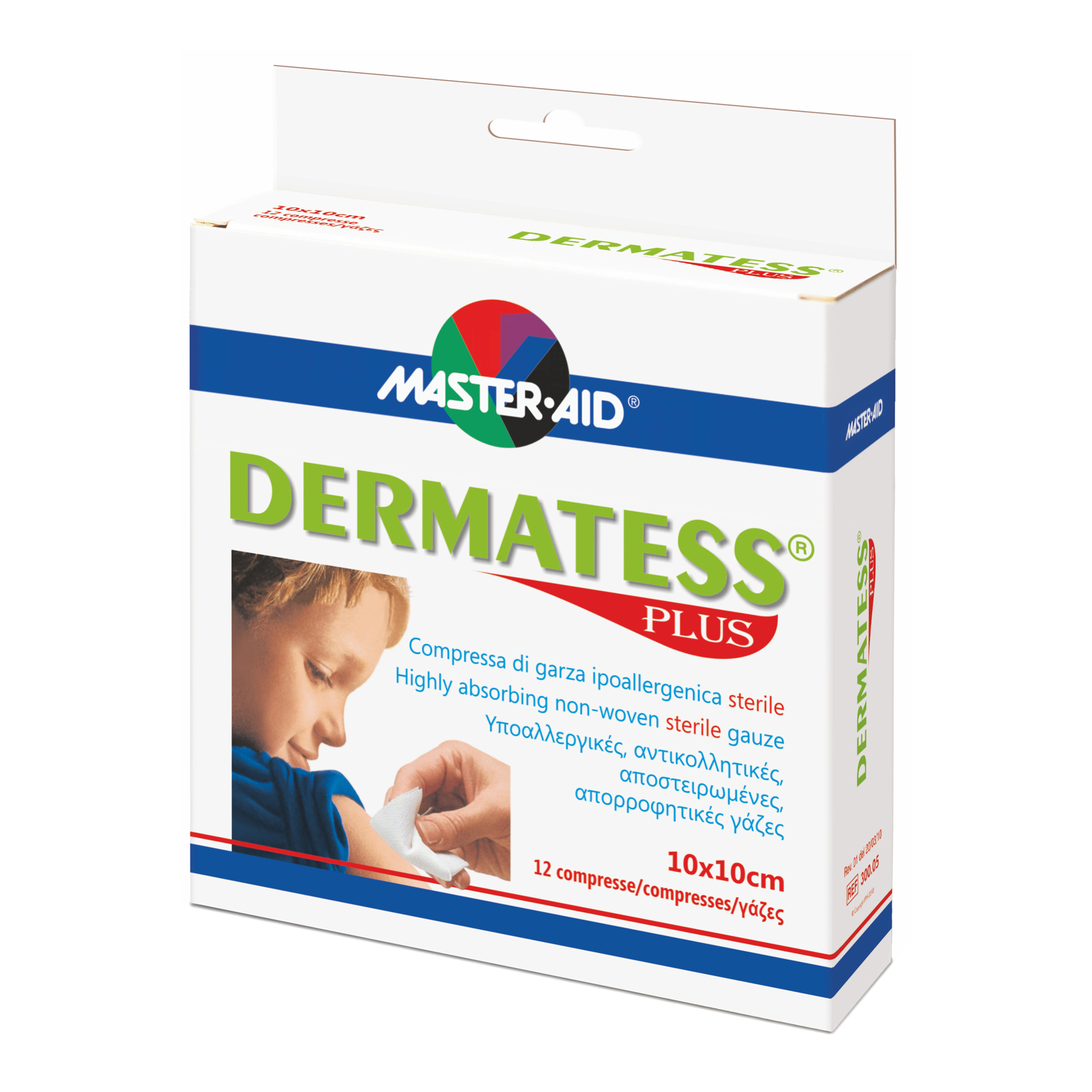 Garza sterile Dermatess PLUS 5x9 cm, 12 pezzi ipoallergenica