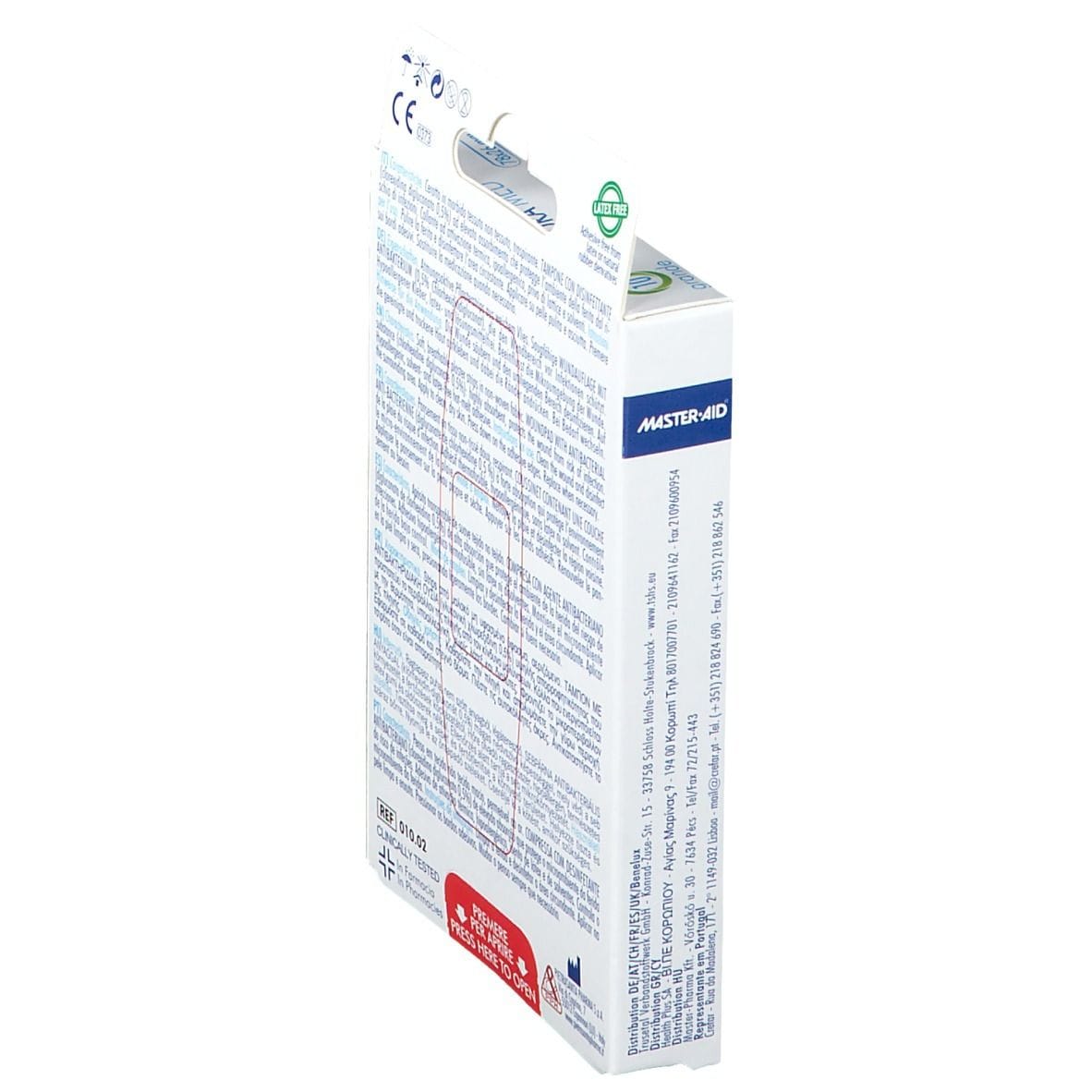 Cerotto Master-Aid Quadra Med Grande ipoallergenico, 10 pezzi