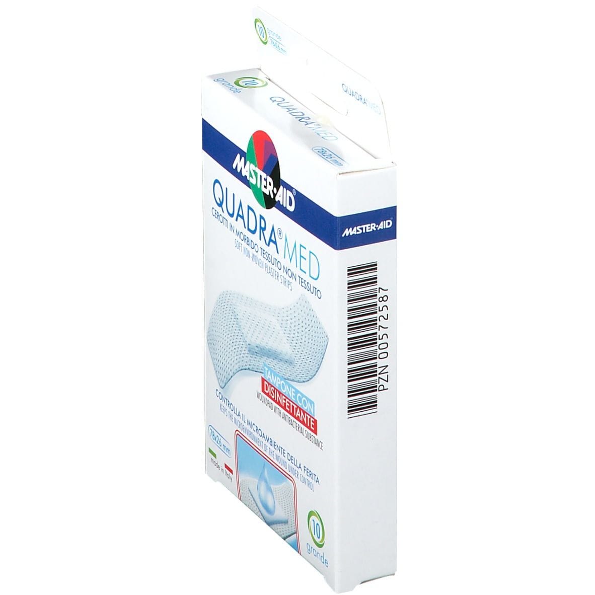 Cerotto Master-Aid Quadra Med Grande ipoallergenico, 10 pezzi