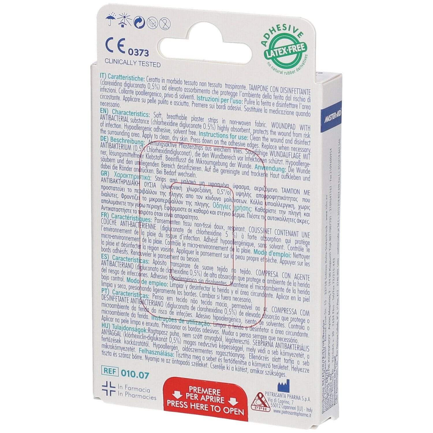 Cerotti Master-Aid Quadra Extra ipoallergenici, 10 pezzi
