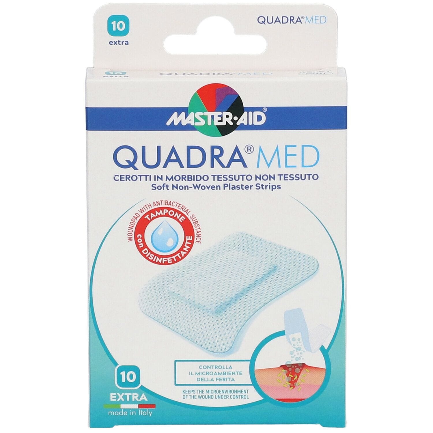 Cerotti Master-Aid Quadra Extra ipoallergenici, 10 pezzi
