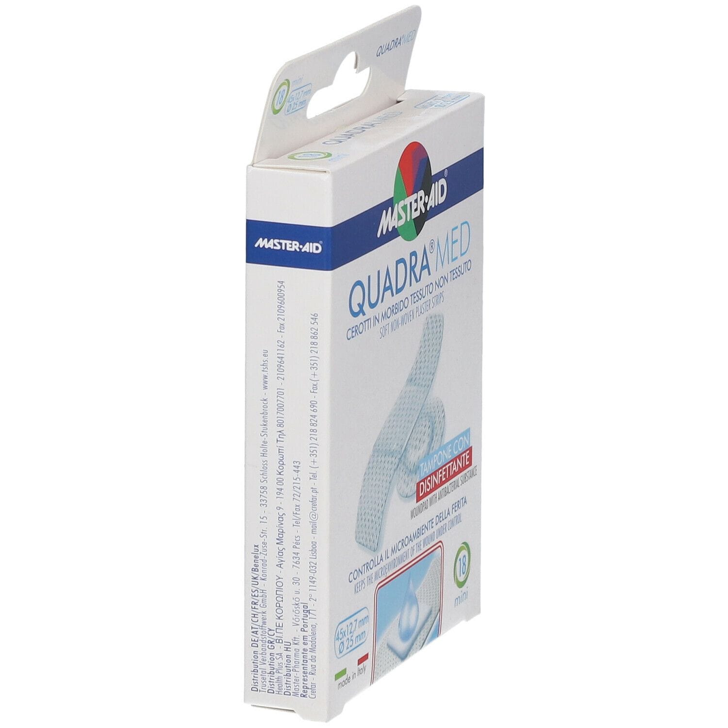 Cerotti Master-Aid Quadra Mini ipoallergenici, 18 pezzi