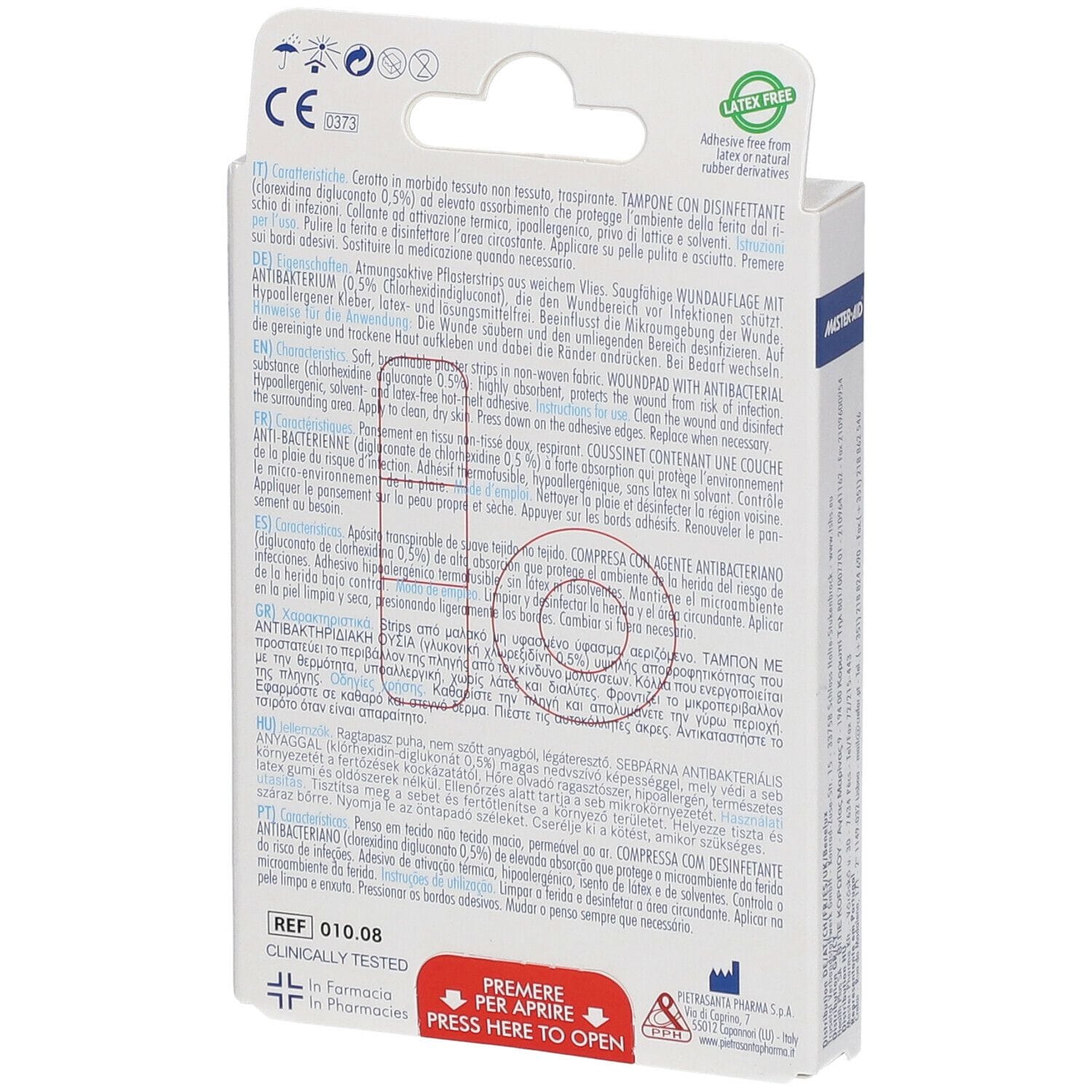 Cerotti Master-Aid Quadra Mini ipoallergenici, 18 pezzi