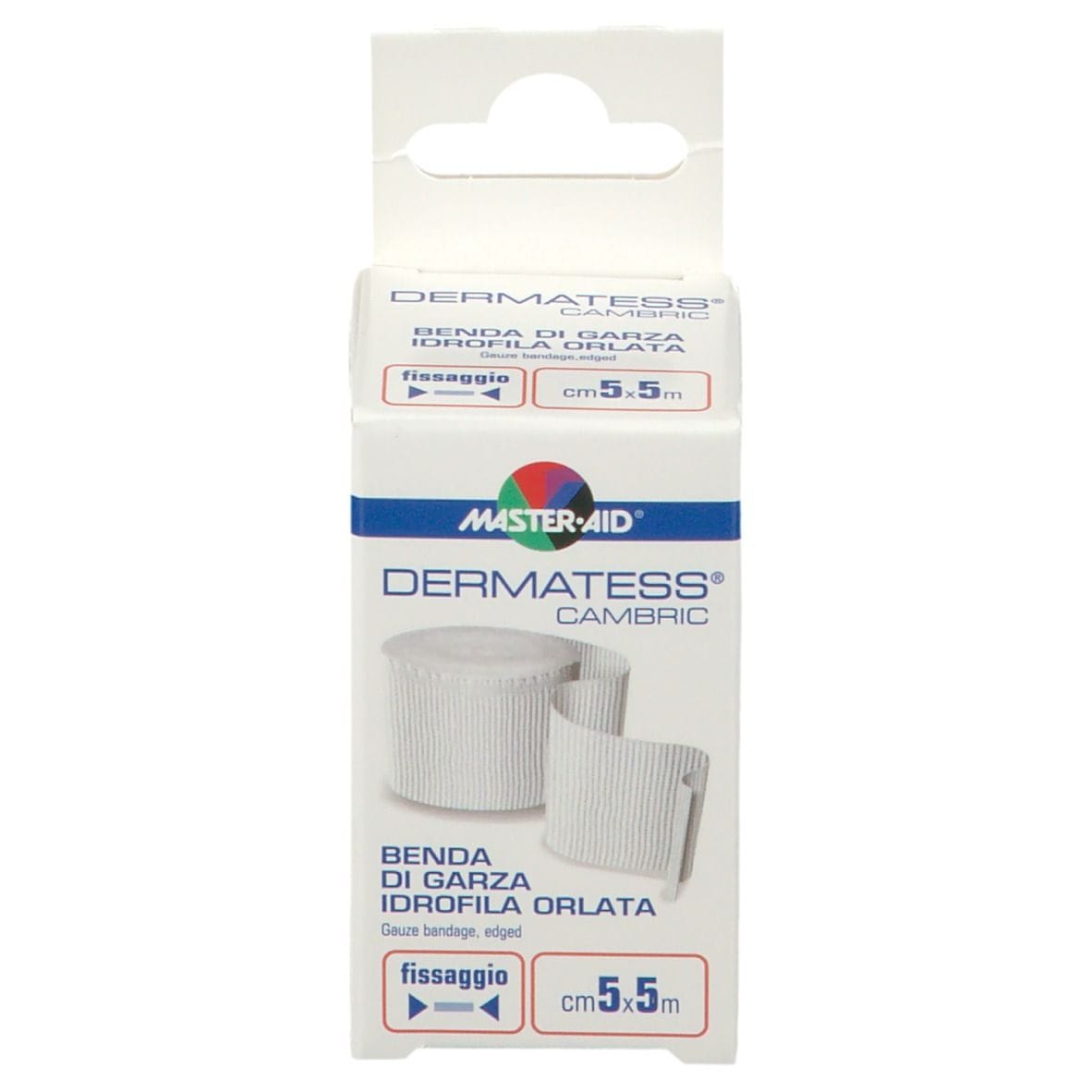 Benda Orlata Dermatess Cambric 5x5m, cotone 100%