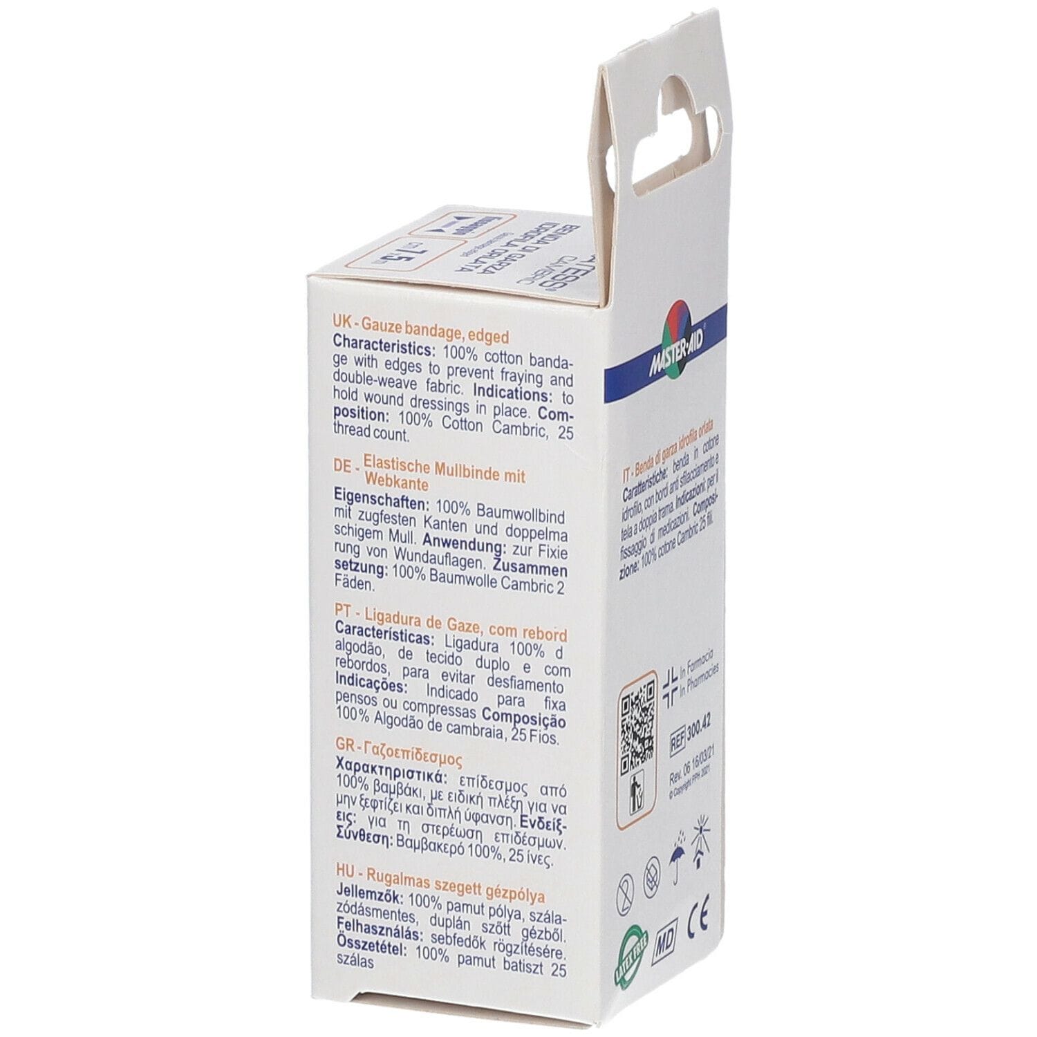 Benda orlata Dermatess Cambric 7x5m per pelli sensibili