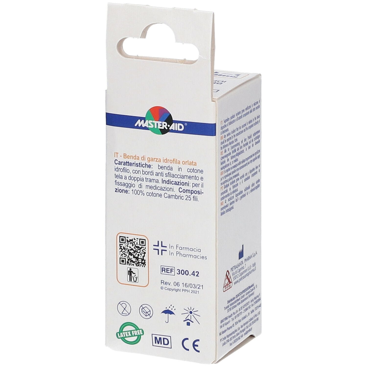 Benda orlata Dermatess Cambric 7x5m per pelli sensibili
