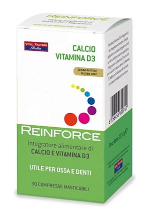 Reinforce Calcio + Vitamina D3 30 Compresse Masticabili