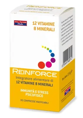REINFORCE 12 VITAMINE + 8 MINERALI 30 COMPRESSE MASTICABILI REINFORCE 12 VITAMINE + 8 MINERALI 30 COMPRESSE MASTICABILI