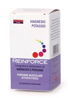 REINFORCE MAGNESIO + POTASSIO 30 COMPRESSE MASTICABILI REINFORCE MAGNESIO + POTASSIO 30 COMPRESSE MASTICABILI