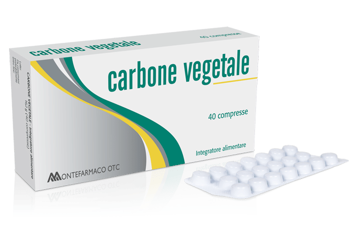 Integratore Carbone Vegetale Montefarmaco, 40 compresse