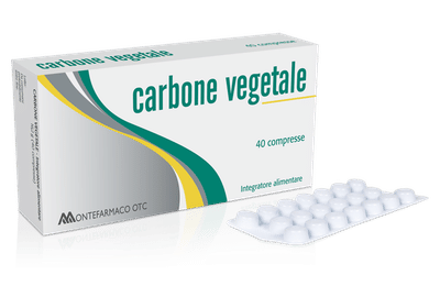 Integratore Carbone Vegetale Montefarmaco, 40 compresse