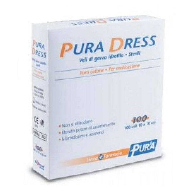 Garza Idrofila Pura Dress 10 X10 Cm 100 Pezzi