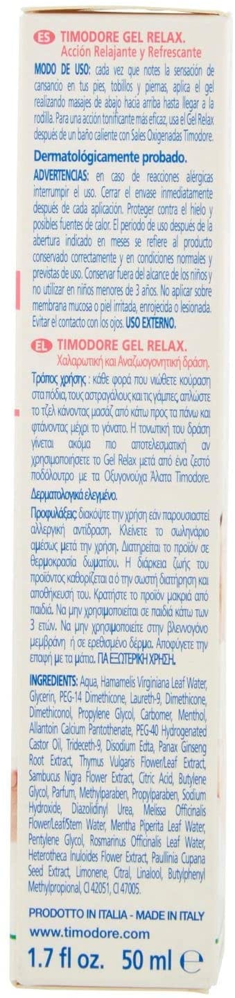 Gel rinfrescante Ciccarelli Relax per gambe e piedi, 50ml