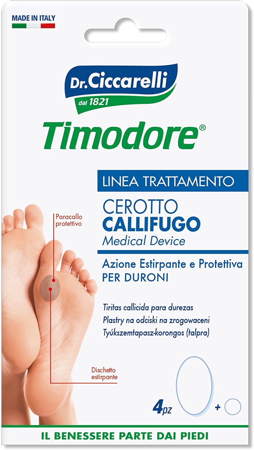 Cerotto Callifugo Sagomato Pronto All'uso Per Duroni Igienepiede 4 Pezzi