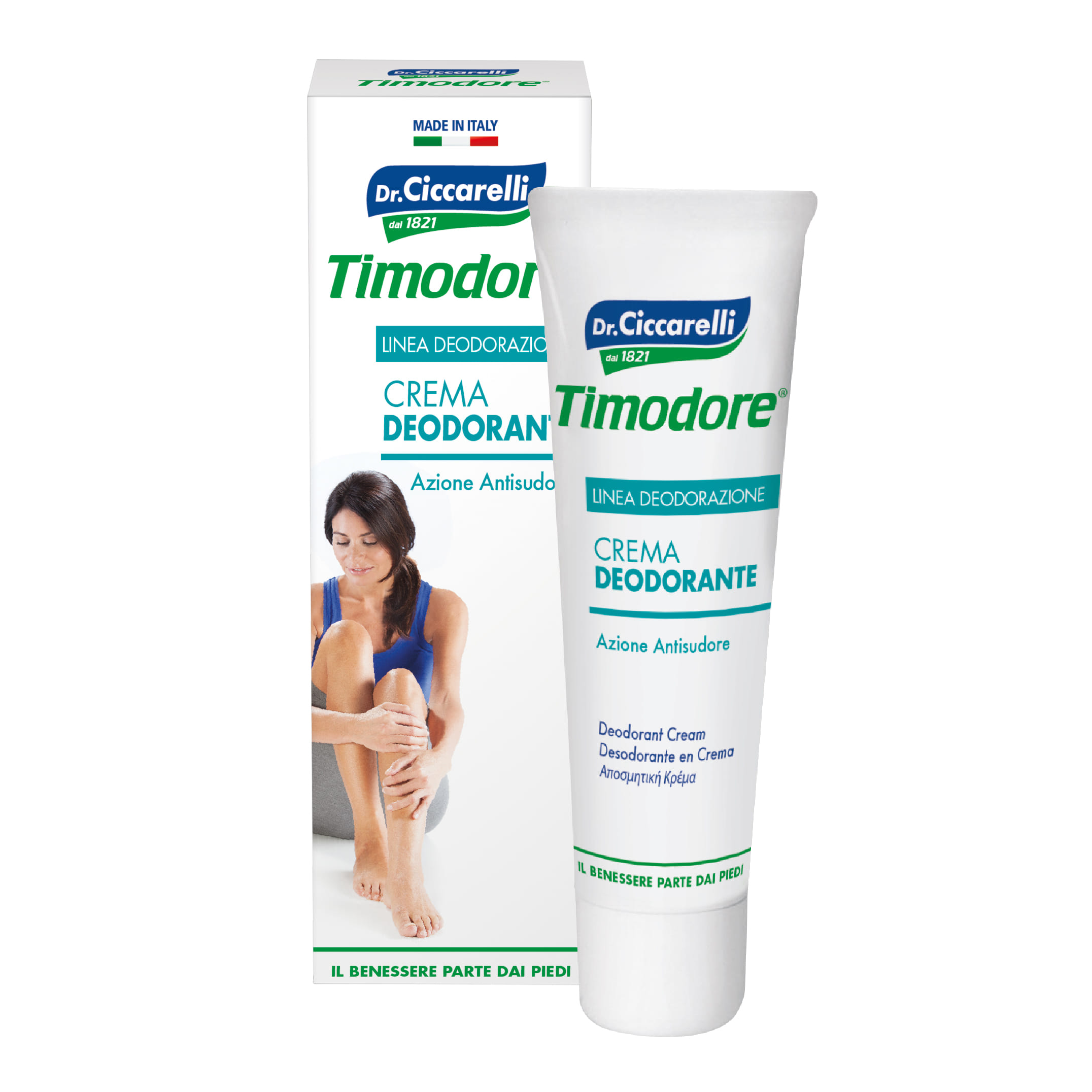 Crema deodorante Timodore per i piedi, 50ml