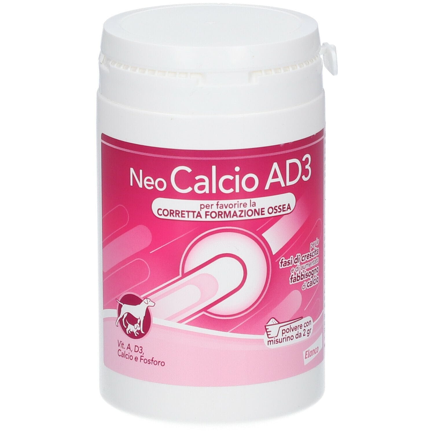 Integratore Neo Calcio AD3 per cani, polvere solubile 200g