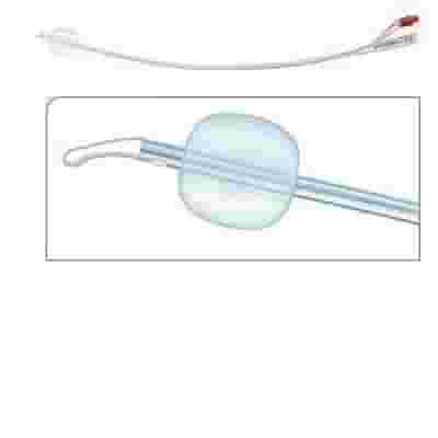 CATETERE FOLEY IN SILICONE PER ADULTI BRILLANT PLUS 2 VIE SENZA SCANALATURE CH24 LUNGHEZZA 41 CM PALLONCINO 10 ML PUNTA CILINDRICA 2 FORI 1 PEZZO