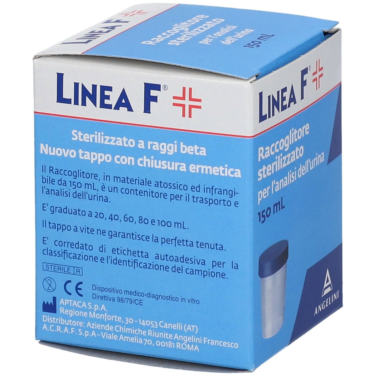 Contenitore urina Linea F sterilizzato 150ml per analisi