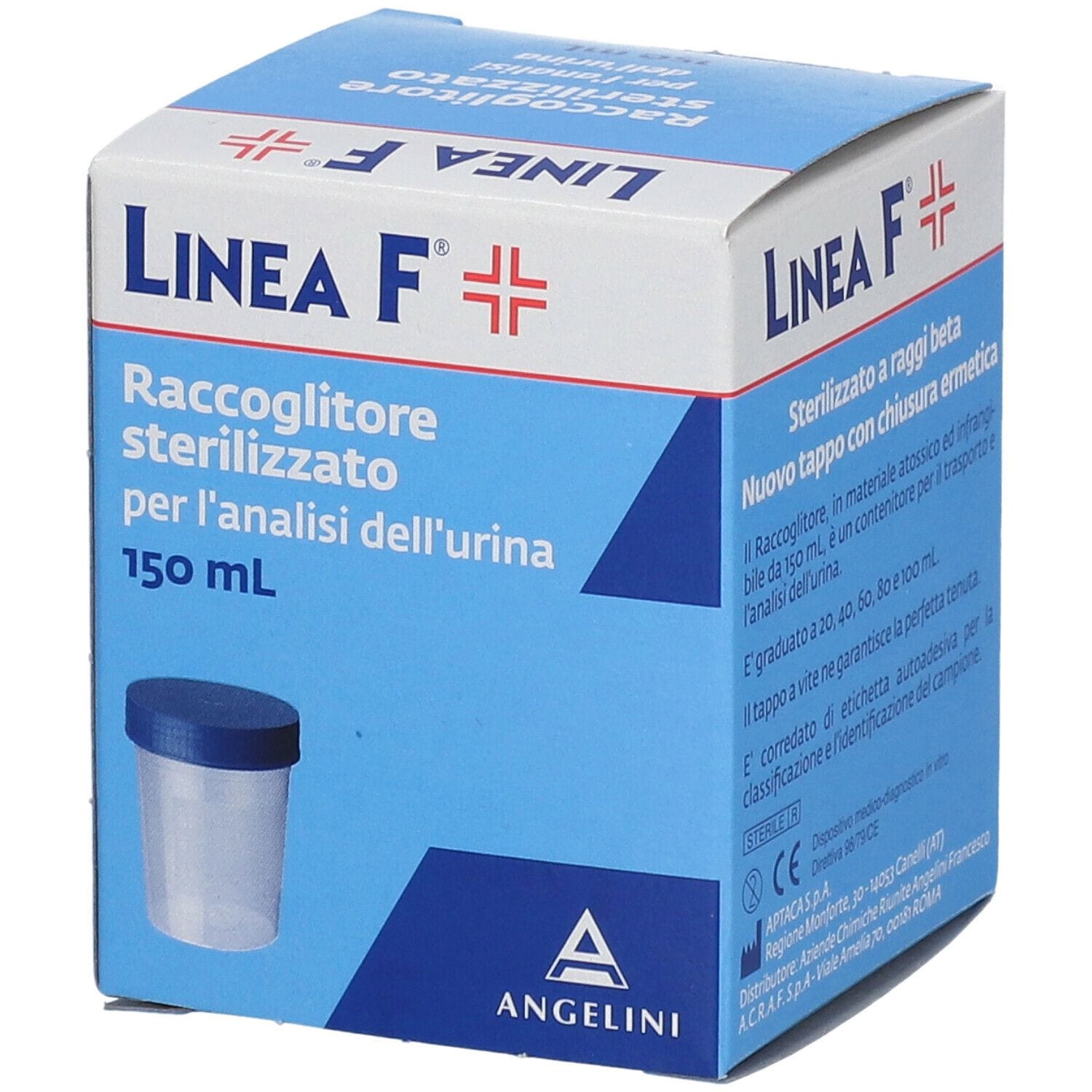 Contenitore urina Linea F sterilizzato 150ml per analisi