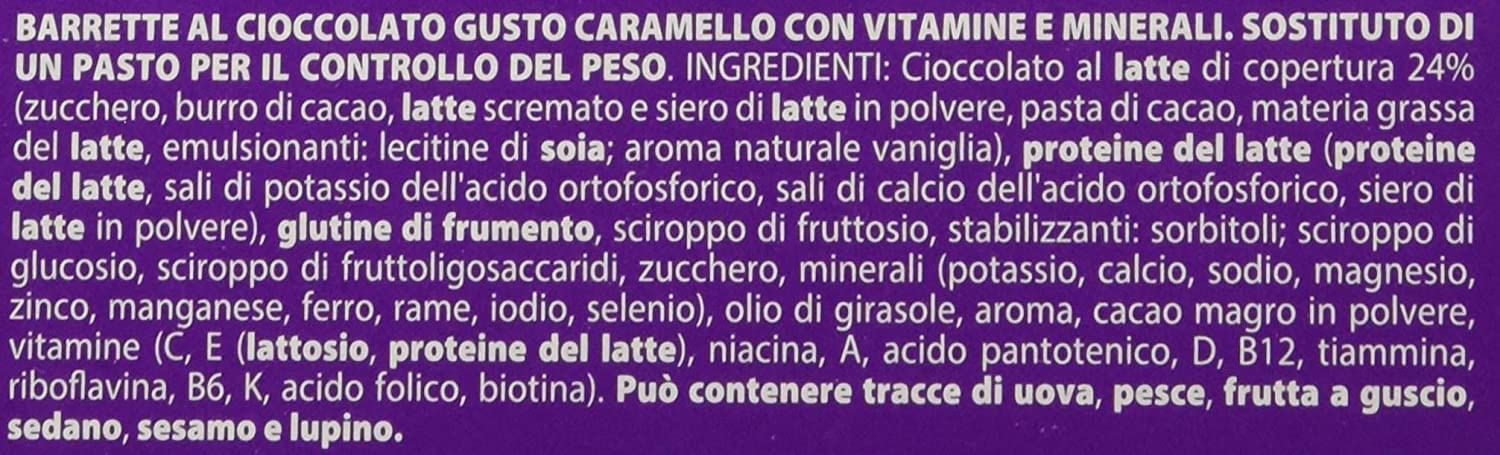 PESOFORMA BARRETTA CIOCCOLATO CARAMELLO 12 X 31 G