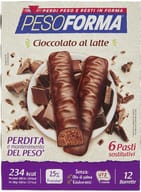 Barrette Pesoforma al cioccolato latte, pasto sostitutivo 12x31g