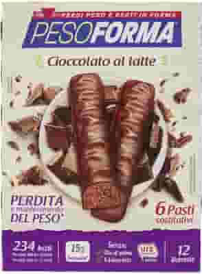Barrette Pesoforma al cioccolato latte, pasto sostitutivo 12x31g
