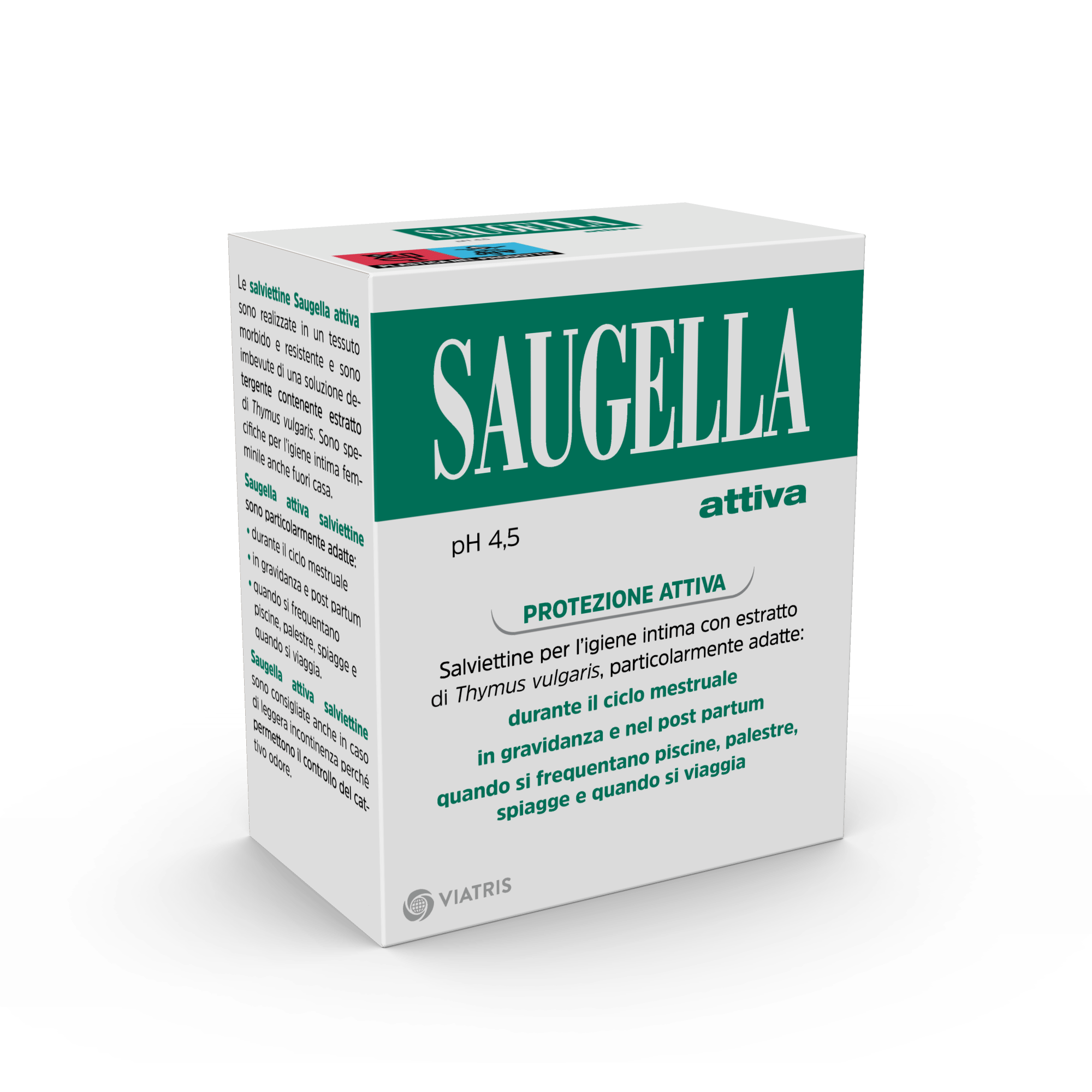 SAUGELLA ATTIVA SALVIETTINE DETERGENTI 10 BUSTINE