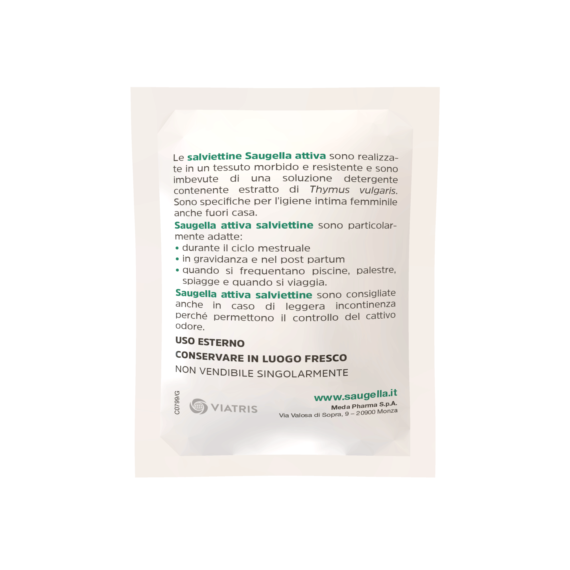 SAUGELLA ATTIVA SALVIETTINE DETERGENTI 10 BUSTINE