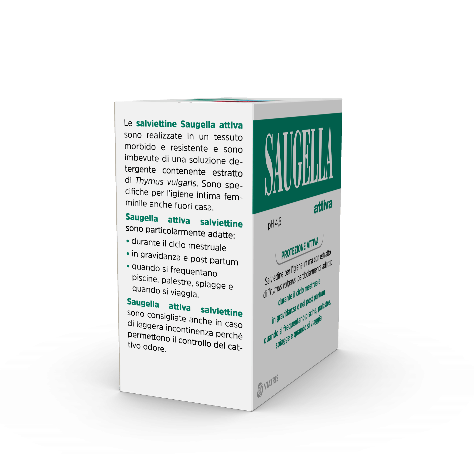 SAUGELLA ATTIVA SALVIETTINE DETERGENTI 10 BUSTINE