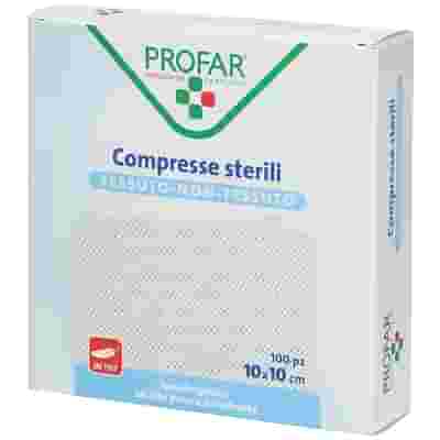 GARZA COMPRESSE TESSUTO NON TESSUTO 10X10 CM 100 PEZZI PROFAR