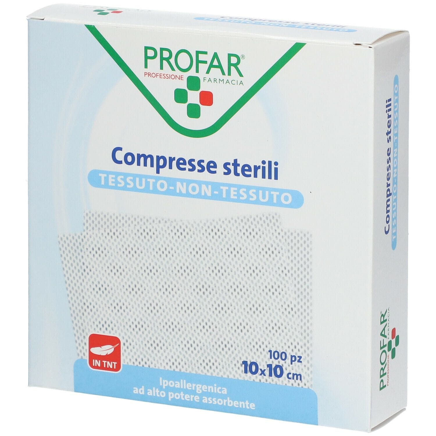 Compresse sterili Profar in TNT 10x10 cm, 100 pezzi