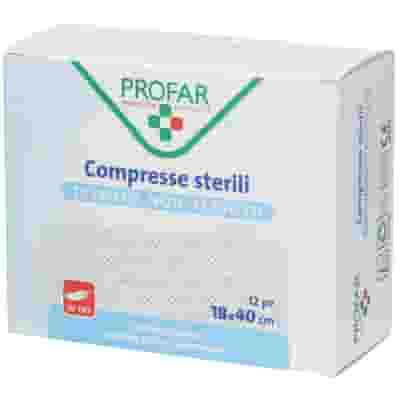 Compresse sterili Profar in TNT ipoallergenico, 12 pezzi