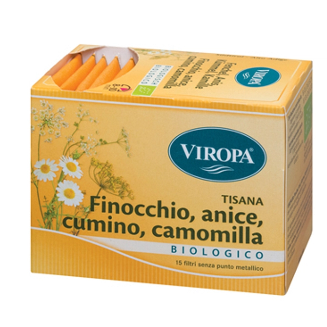Viropa Finocchio/Cumino/Anice/Camomilla Bio 15 Bustine