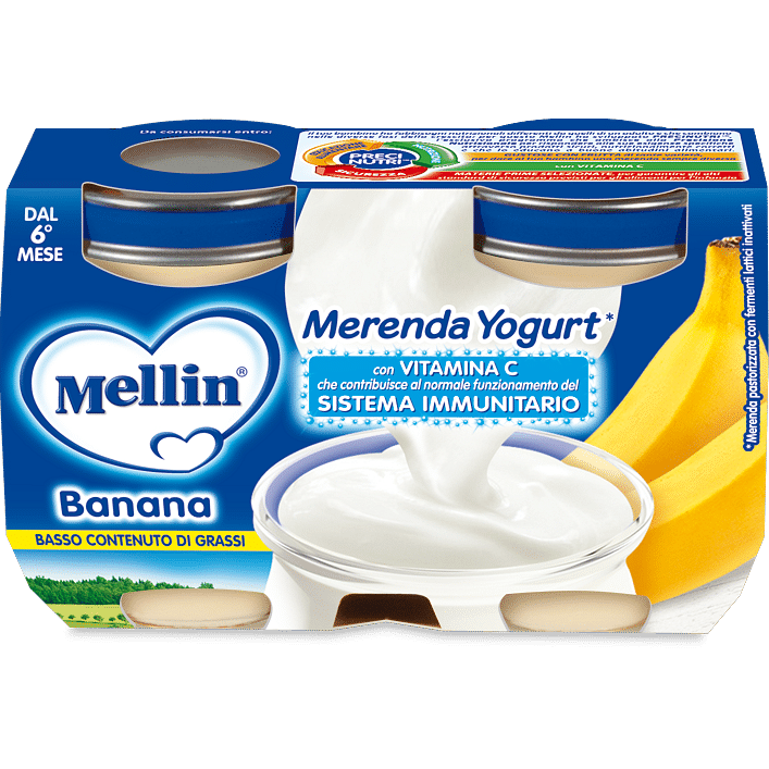 Mellin Merenda Yogurt Banana 2 X120 G