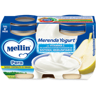 Merenda Mellin Yogurt e Pera per bambini, 2x120g