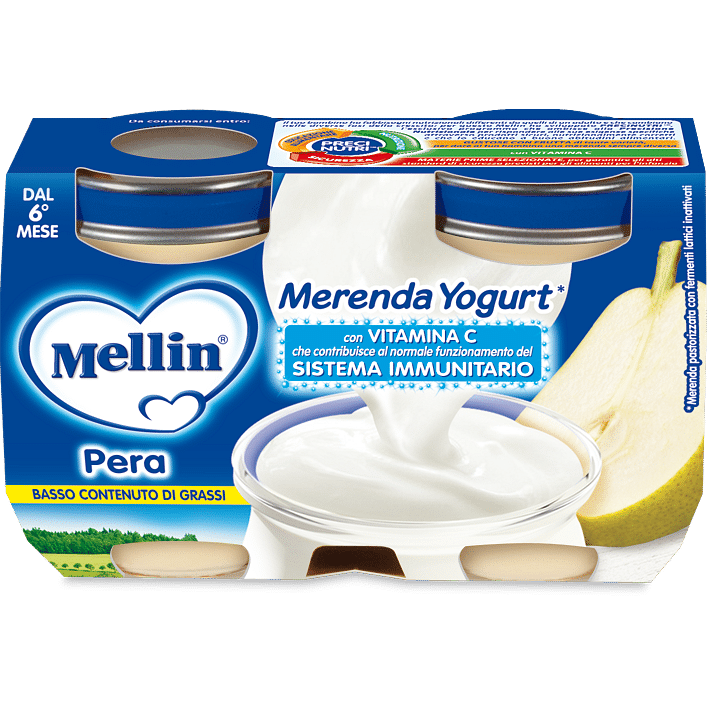 Mellin Merenda Yogurt Pera 2 X120 G