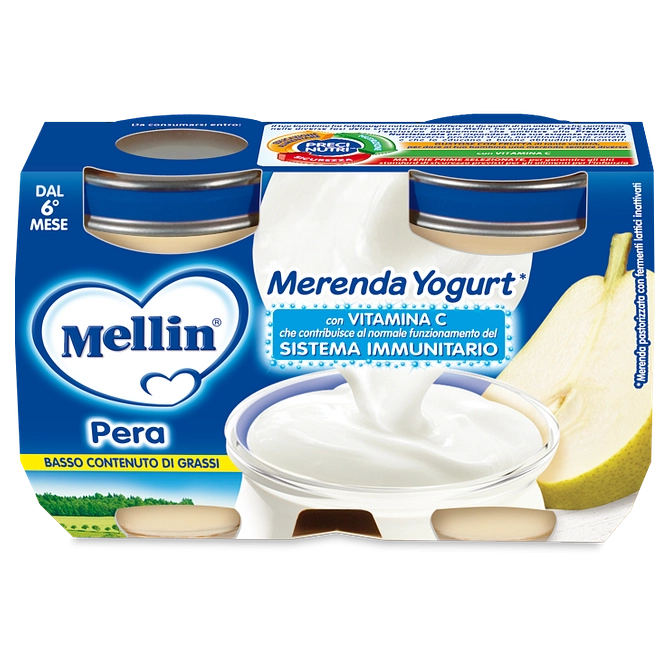 Mellin Merenda Yogurt Pera 2 X120 G